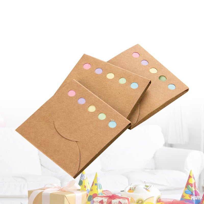 3Pcs Blank Flash Cards Sticky Tabs Memo Pad Foldable Study Cards for Students - Image 4