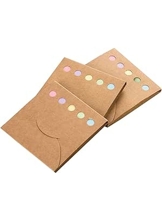 3Pcs Blank Flash Cards Sticky Tabs Memo Pad Foldable Study Cards for Students - Image 1