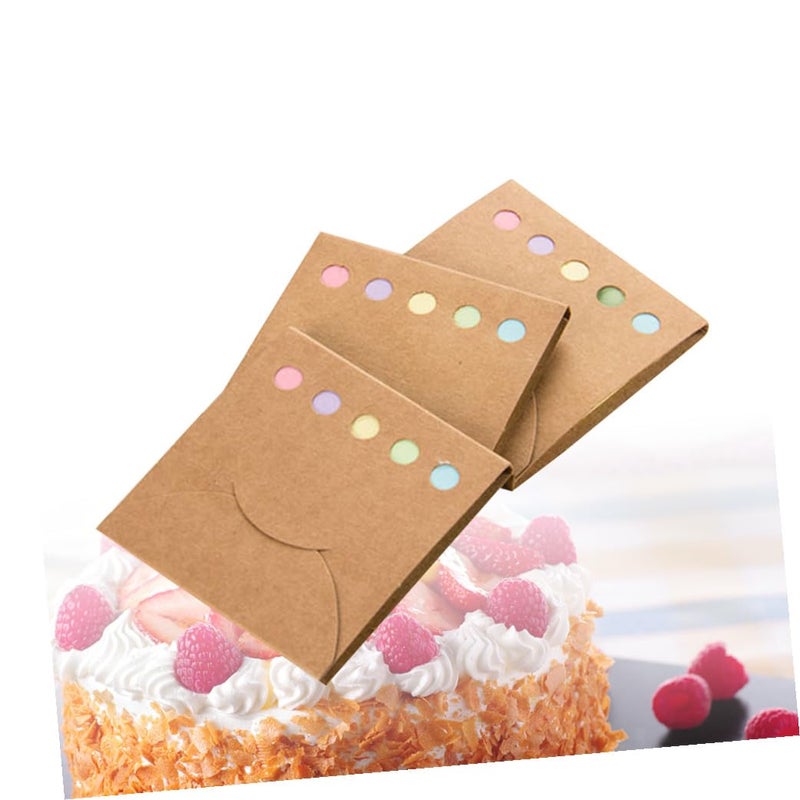 3Pcs Blank Flash Cards Sticky Tabs Memo Pad Foldable Study Cards for Students - Image 3