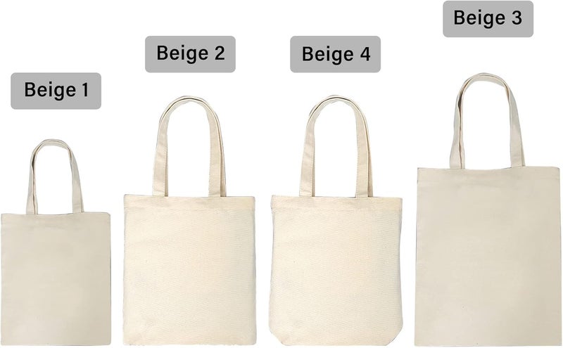 Eacam 10PCS Canvas Bag Handbag Large Capacity Color Foldable Reusable Lightweight Shopping Bag Cloth Bag Tote Bag - Image 4