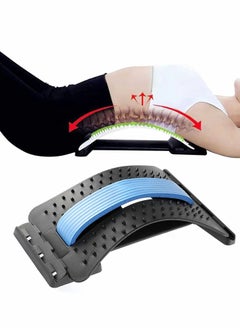 Back Stretcher, Lumbar Back Pain Relief Device, 3 Heights Adjustable Back Stretcher, Lower Back Stretcher with Massaging Points & Cushion Foam, Those Suffering Pain for Sciatica, Lumbar, and Back