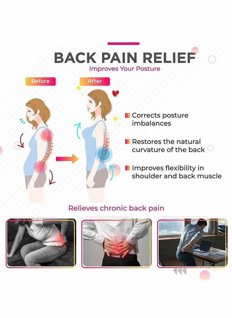 Excefore - Back Stretcher, Lumbar Back Pain Relief Device, 3 Heights Adjustable Back Stretcher, Lower Back Stretcher with Massaging Points & Cushion Foam, Those Suffering Pain for Sciatica, Lumbar, and Back - Image 1