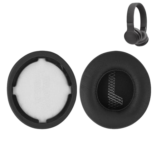 Enegg Replacement LIVE400BT Earpads for JBL Live 400BT/ Live 460NC Headphone, A Pair of Protein Leather & Memory Foam Earmuffs Cushions Ear Cups Cover Repair Parts, Black - Image 1
