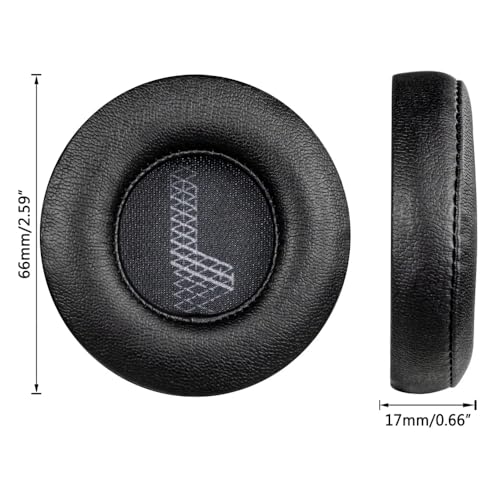 Enegg Replacement LIVE400BT Earpads for JBL Live 400BT/ Live 460NC Headphone, A Pair of Protein Leather & Memory Foam Earmuffs Cushions Ear Cups Cover Repair Parts, Black - Image 2