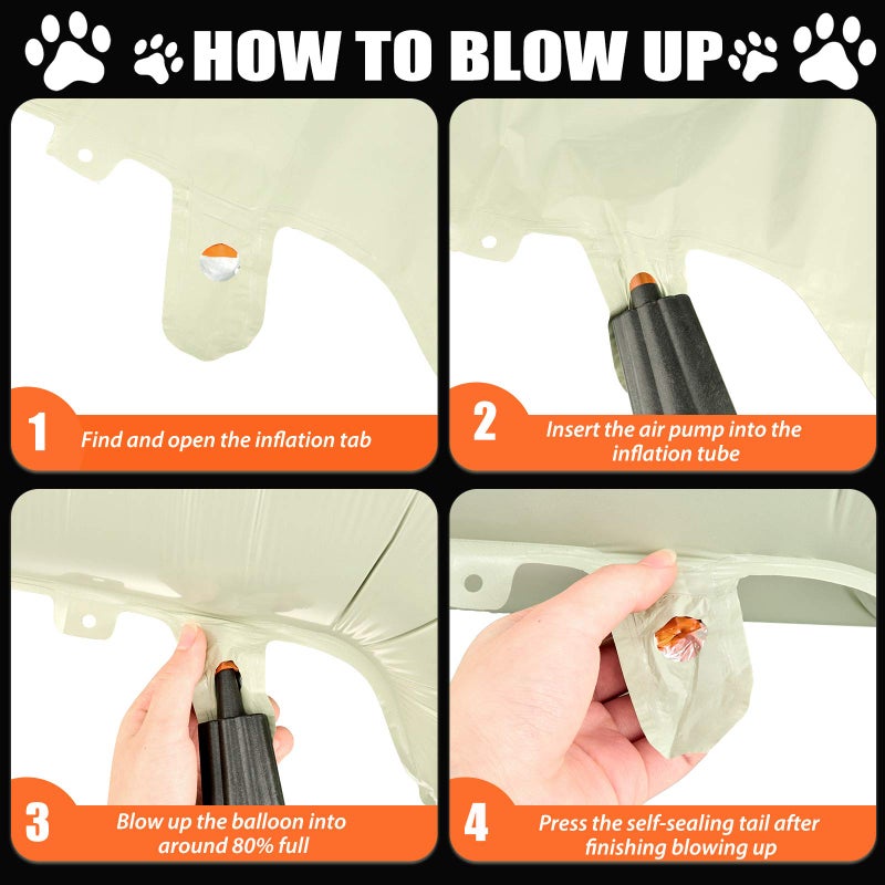 Skylety 8 Pieces Dog Balloons for Birthday Party Decorations Include 4 Foil Dog Bone Shaped and 4 Helium Paw Print Balloons for Pet Puppy Party Supplies Baby Shower(Coffee) - Image 3