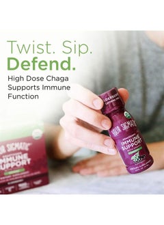 Adaptogen Immune Support Shot by Four Sigmatic | Caffeine Free, Vegan Chaga Mushroom Shot | Organic Vitamin C Drink | Elderberry Shot for Immune System Support, Stamina and Endurance Aid | 6 Count