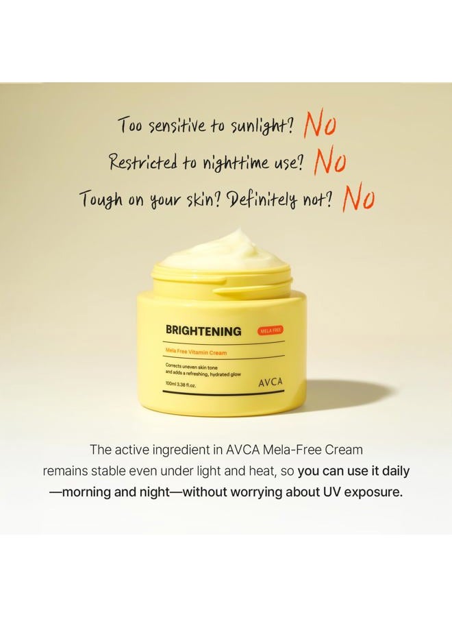 Avca Vitamin + Niacinamide Radiance Cream 100ml(3.38 fl. oz) - Even Tone & Glow Moisturizer, Daily Hydration K-Beauty Moisture Care - Image 5