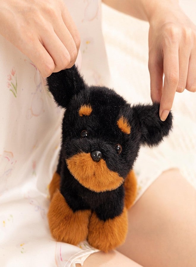 PEACH CAT Rottweiler Dog Stuffed Animal Cute Puppy Plushies Small Plush Toys Gifts for Kids Black - Image 3