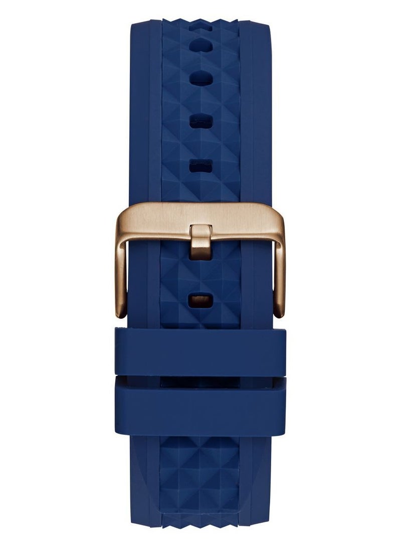 GUESS Mens Navy Blue Rose Gold Tone Multi-function Watch - GW0729G3 - Image 4