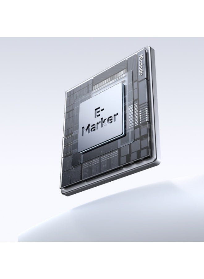 مكدودو Fast Charging Cable CA-8200 - USB-C To USB-C 100W With 7 Colorful Lights - 1.2m - Black - Image 2