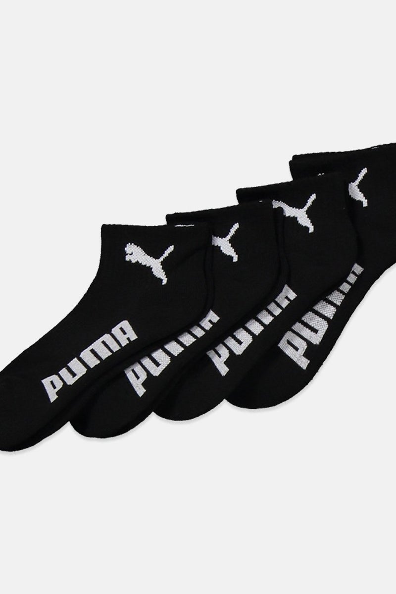 PUMA Women 6 Pairs Brand Logo Quarter Crew Socks, Black and White - Image 2