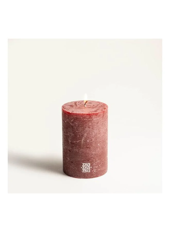 Zsa Zsa Zsu Deurne Burgundy Paraffin Candle 9x9x13 cm.