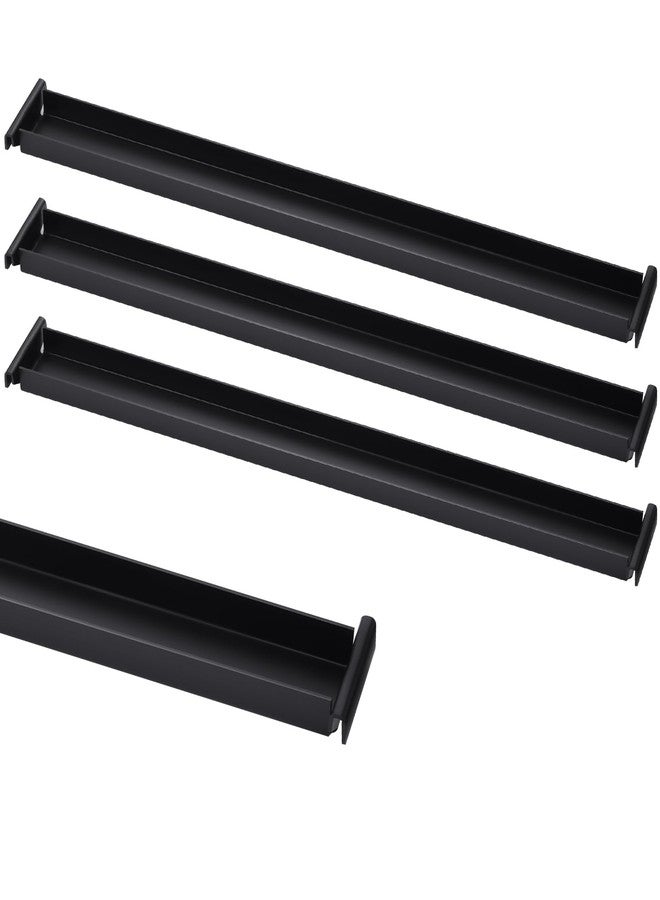 Dinifee 4 Pack Front-to-Back File Drawer Rails for Hanging File Cabinet Drawer Inside Bar Rails Cabinet Parts (Black) - Image 1