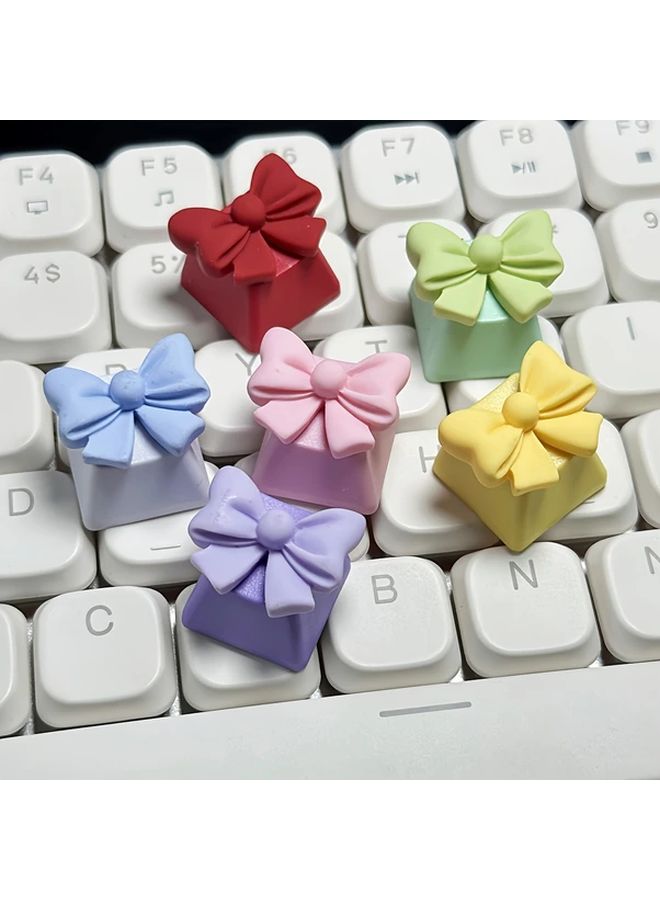 Green Mechanical Keyboard Keycap Creative Bowknot Design OEM Profile Computer Accessory - Image 4