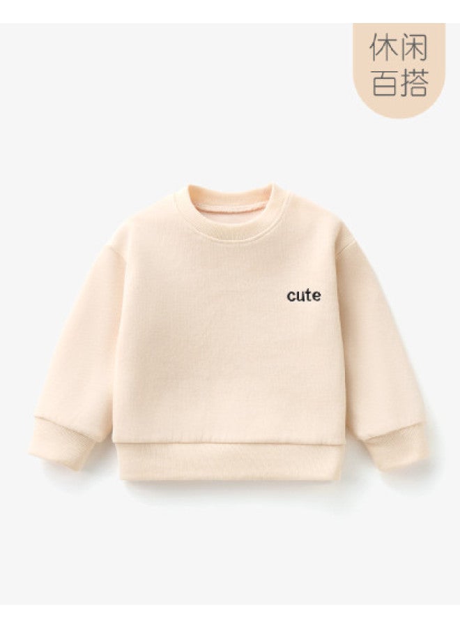 Doxiluka Baby Girls' Hoodie Autumn Top Casual Loose Round Neck Base Layer Soft Knitted Kids' Clothing For Spring/fall Season - Image 1