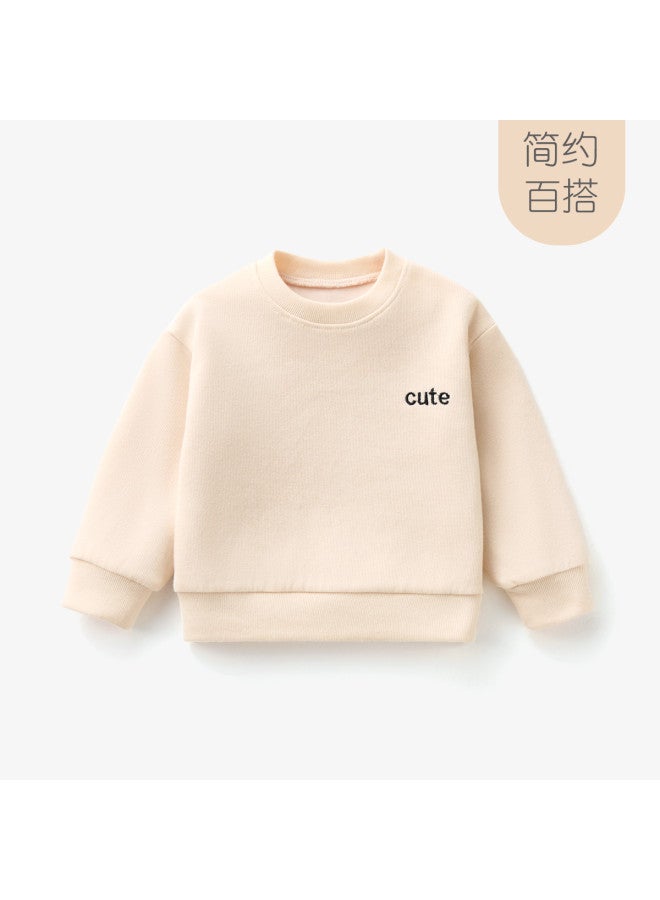 Doxiluka Baby Girls' Hoodie Autumn Top Casual Loose Round Neck Base Layer Soft Knitted Kids' Clothing For Spring/fall Season - Image 2