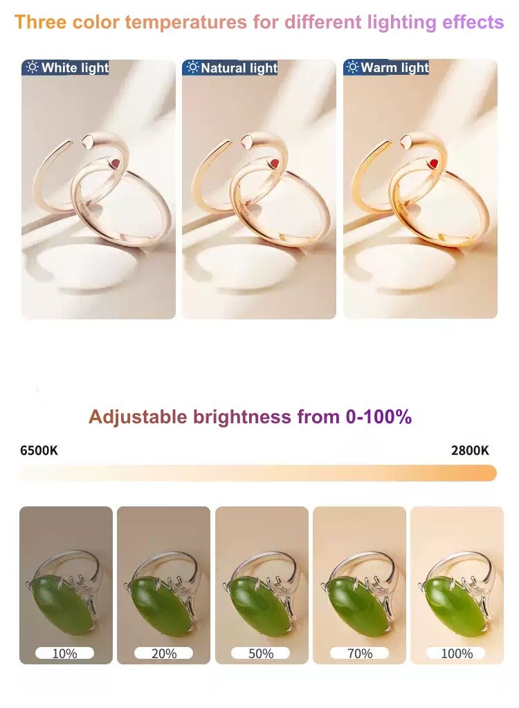 Kiboule 600W Spotlight Hair Highlighting Light Photography Live Streaming Beauty Lighting Light Three-Colour Adjustable Spotlight Adjustable Light Angle Spotlight + 2.1m Stand + Remote Control + Five-Colour Filters + Boom + Storage bag Arm Set - Image 5