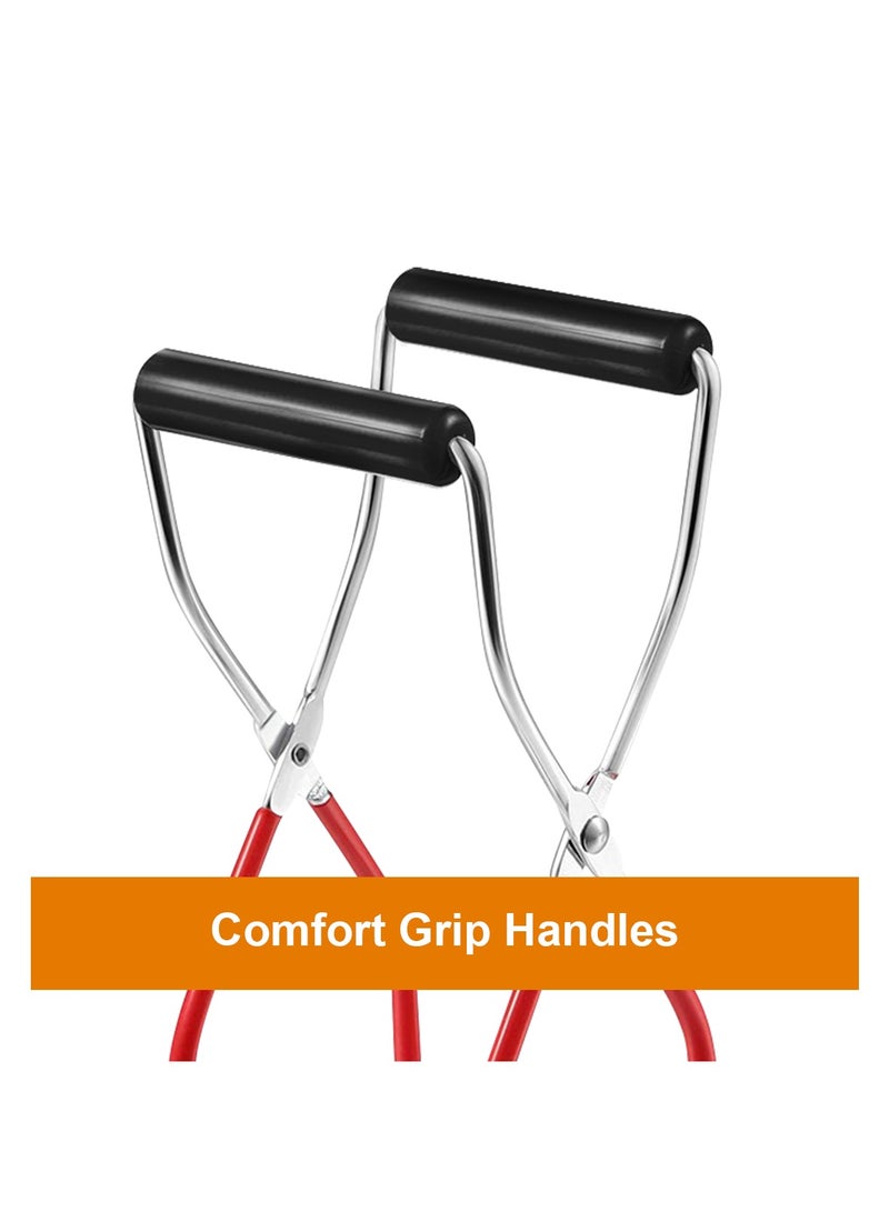 Canning Jar Lifter Tongs with Grip Handle, Stainless Steel Jar Lifter Safe and Secure Grip, Anti-Scalding ,Anti-Slip with Wide-Mouth Clip Universal for Kitchen Restaurant-Red - Image 4