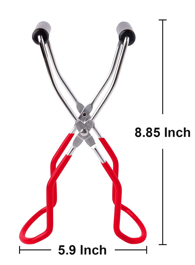 Canning Jar Lifter Tongs with Grip Handle, Stainless Steel Jar Lifter Safe and Secure Grip, Anti-Scalding ,Anti-Slip with Wide-Mouth Clip Universal for Kitchen Restaurant-Red - Image 5