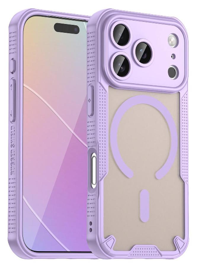 Cover For iPhone 17 Pro Max MagSafe Magnetic Phone Case Raised edges around the screen and camera lens help prevent scratches - Purple - Image 1