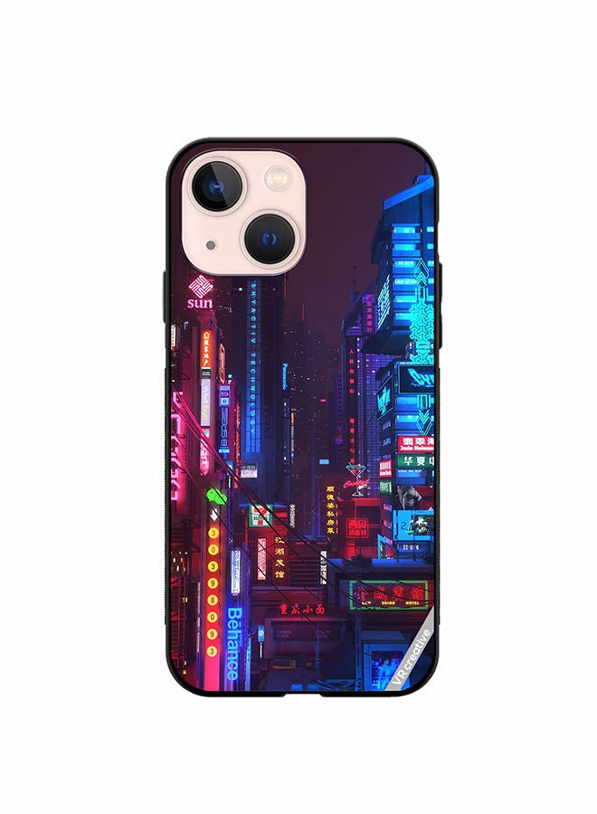 VR CREATIVE Protective Case Cover For Apple iPhone 13 mini Street Nights Design Multicolour - Image 1