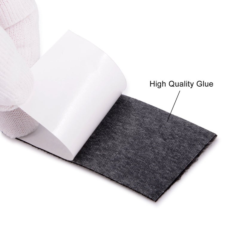 FOSHIO Automotive 196.8inch/5M Length Black Fiber Squeegee Felt Self Adhesive Decal Felt Polyester Felt for Auto Vinyl Wraps Tools Wallpaper Tools Furniture Pads - Image 2