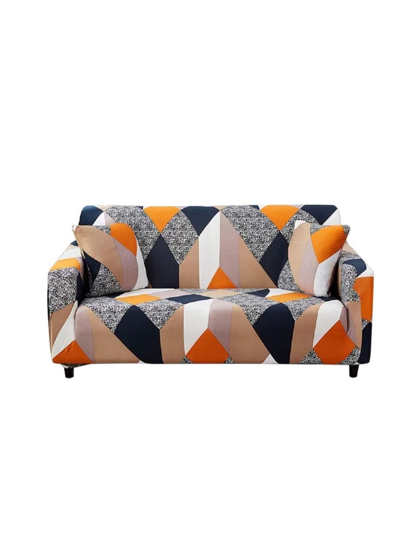 كابتن تيك غطاء أريكة قابل للتمدد ، أغطية أريكة من القماش المطبوع ، أغطية أريكة منسوجة ، واقي أريكة غير ، واقي أثاث قابل للغسل لغرفة النوم ، واقي عالمي (3 مقاعد ، مكعب روبيك 75 * 90.5 بوصة) - Image 1