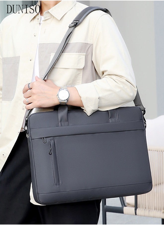DUNISO 15.6 Inch Laptop Bag Lightweight Computer Bag Travel Business Handbag Briefcase Water Resistance Shoulder Messenger Bag CRossbody Bag for Men and Women Work Office  - Image 2