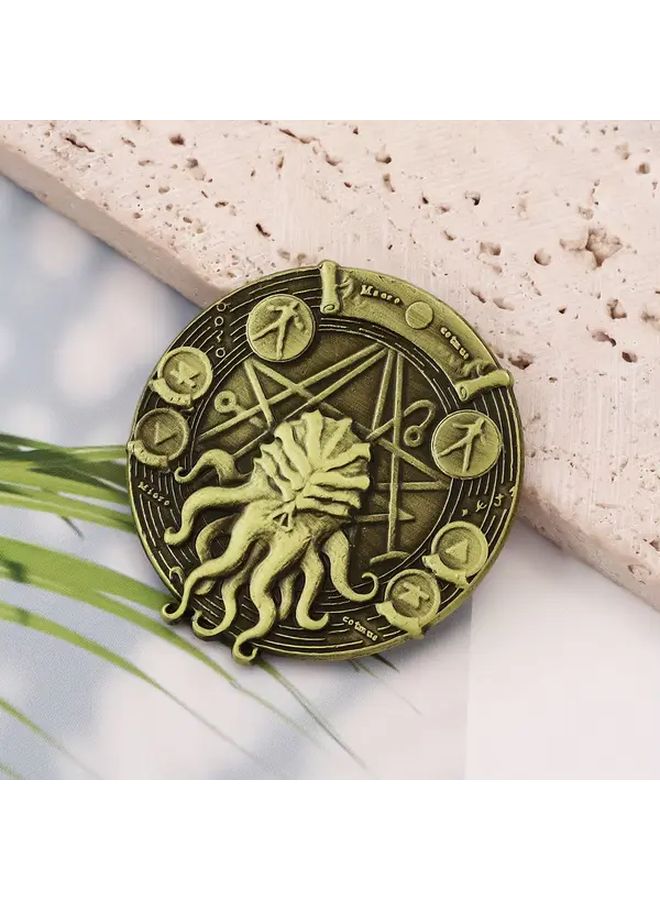 Model K00943 Replica Coin Book of the Dead Octopus Collectible RPG Game Token Hard Currency - Image 2