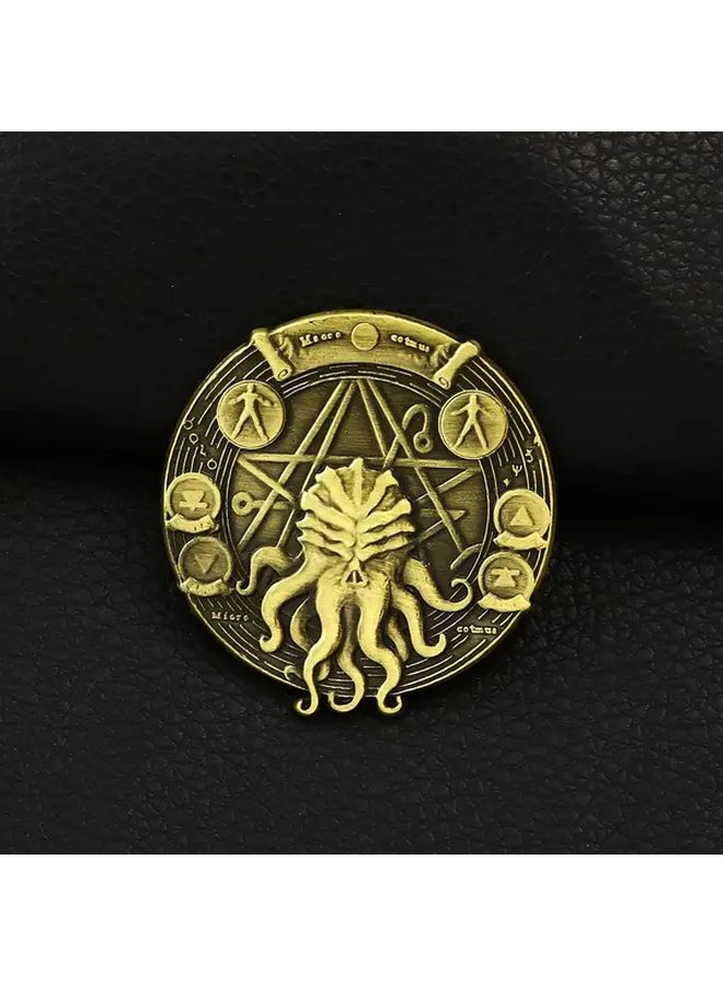 Model K00943 Replica Coin Book of the Dead Octopus Collectible RPG Game Token Hard Currency - Image 5