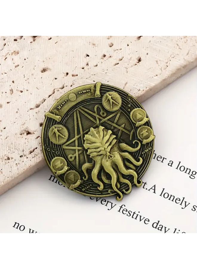 Model K00943 Replica Coin Book of the Dead Octopus Collectible RPG Game Token Hard Currency - Image 3