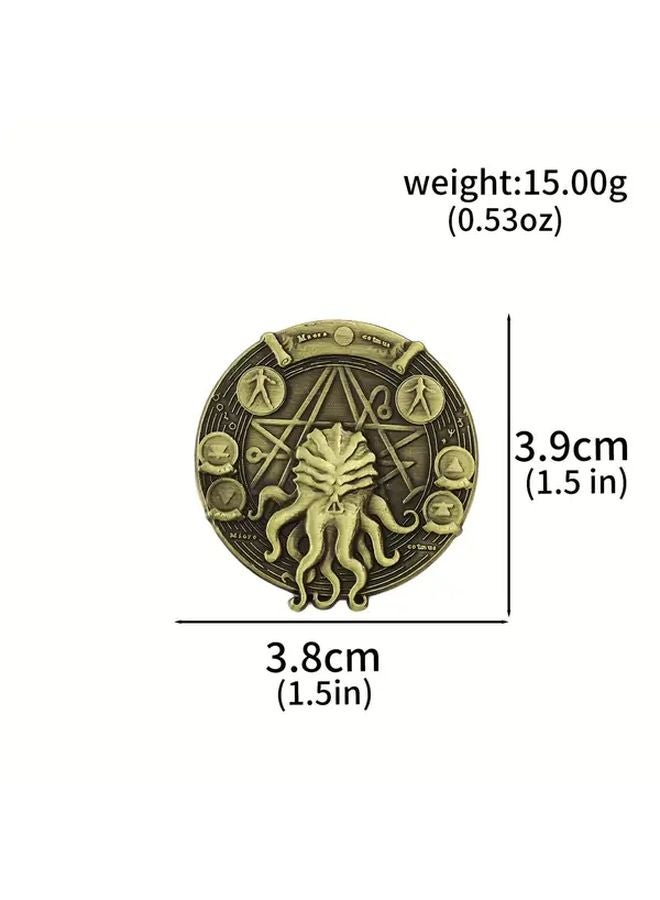 Model K00943 Replica Coin Book of the Dead Octopus Collectible RPG Game Token Hard Currency - Image 1