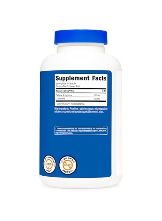 نوتريكوست، كافيين مع إل-ثيانين، 240 كبسولة - Image 3