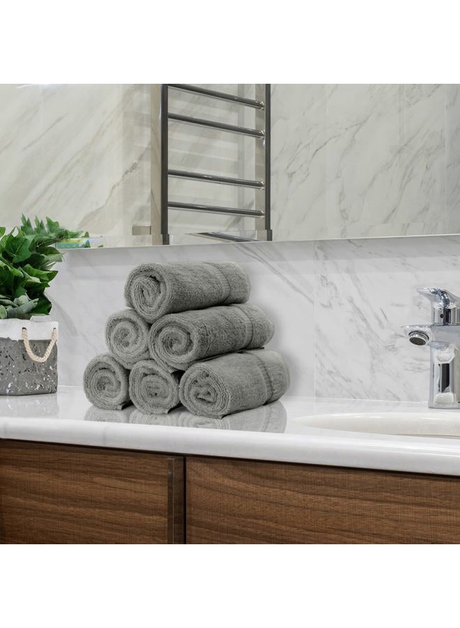 BC BARE COTTON Monogrammed Hand Towel, Personalized Gift, 16 x 30 Inches - Set of 2 - Silver Embroidered Towel - Extra Absorbent 100% Turkish Cotton- Soft Terry Finish - for Bathroom, Kitchen and Spa- Script J Gray - Image 5