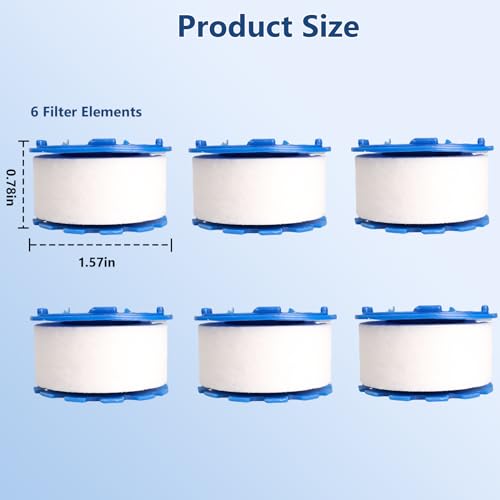 Dexspoeny 6 Pcs Sink Water Filter Elements Universal Sink Faucet Filter Elements Sink Faucet Filter Removes Hard Water Water Filtration Softeners Faucet Sprayer AttachmentFaucet Not Included - Image 3