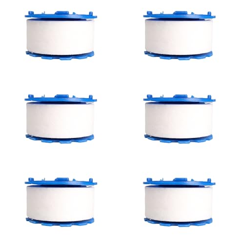 Dexspoeny 6 Pcs Sink Water Filter Elements Universal Sink Faucet Filter Elements Sink Faucet Filter Removes Hard Water Water Filtration Softeners Faucet Sprayer AttachmentFaucet Not Included - Image 1