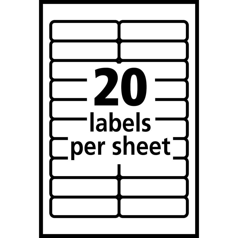 Avery 05422 Removable Multi-Use Labels, 1/2-Inch x 1-3/4-Inch, White, 840 Labels/Pack - Image 3