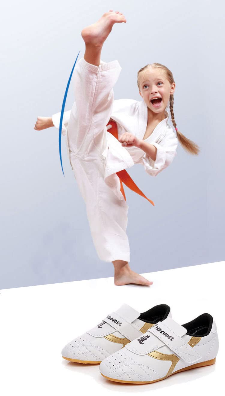MSMAX Art Taekwondo Shoes Light Weight Boxing Karate Kung Fu Tai Chi Sneakers,13 M US Little Kid - Image 2