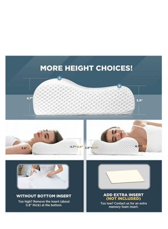 ACLIX White Contour Memory Foam Pillow Size: Standard - Image 3