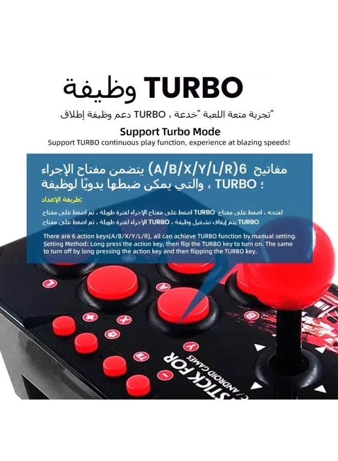 مناسب لوحدة تحكم الألعاب Switch وPC وP3 وAndroid TV، عصا القتال المزدوجة King of Fighters وStreet Fighter. - Image 4