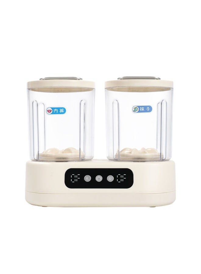 Mini Portable Washing Machine Double Bucket 2-in-1.5L USB Washer for Underwear Socks Compact Laundry Machine for Travel Dorm Bathroom Apartment Use - Image 1