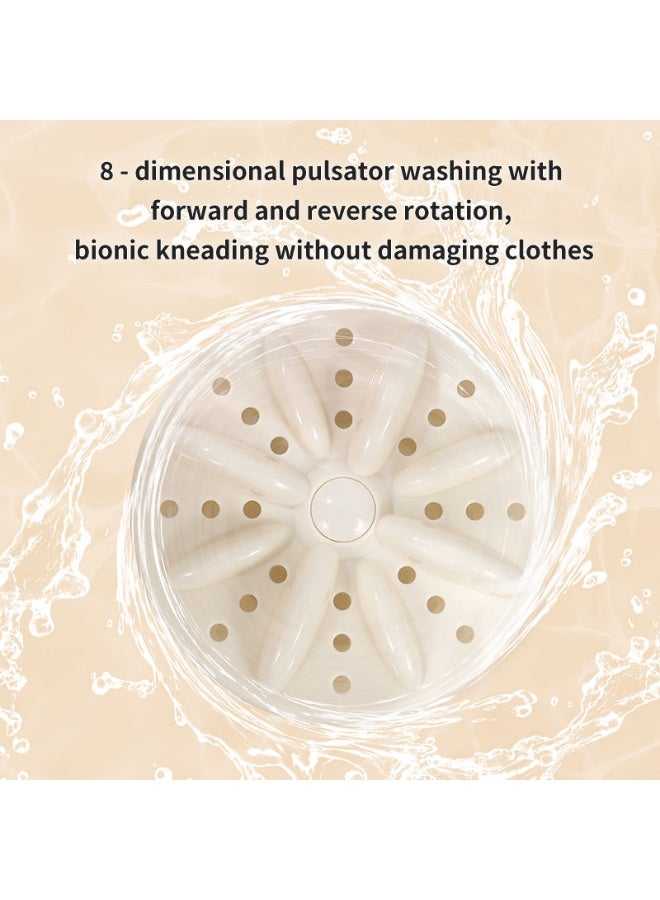 Mini Portable Washing Machine Double Bucket 2-in-1.5L USB Washer for Underwear Socks Compact Laundry Machine for Travel Dorm Bathroom Apartment Use - Image 4