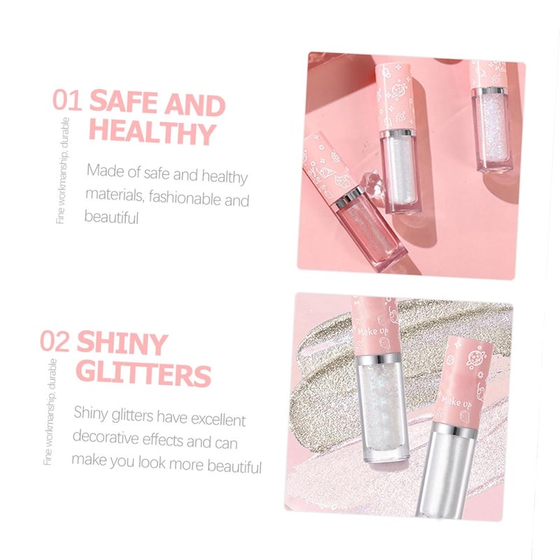 8pcs Glitter Liquid Eyeshadow Kit Safe Lightweight Eye Makeup for Women Girls Sparkly Eye Shadow Sticks for Unique Looks for All Skin Types - Image 3