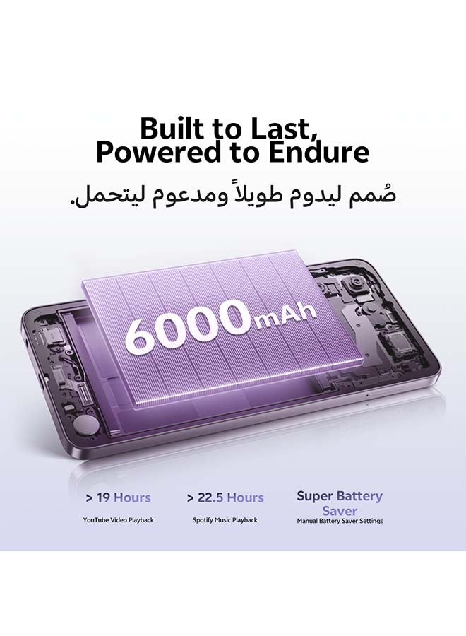 فيفو Y19s 5G AI ثنائي الشريحة بنفسجي 4GB RAM 128GB مع حزمة حصرية عبر الإنترنت: سماعات أذن TWS وضمان لمدة 24 شهرًا - النسخة الشرق أوسطية - Image 2