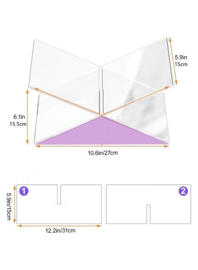 حامل قاعدة الكتب حامل دفتر الطبخ للكتاب المفتوح والمغلق قاعدة رسمية صغيرة شكل X شفافة عرض أنيق - Image 4