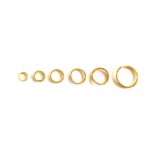 Excellentcrafts Metal Gold/Silver Jump Rings for Jewellery Making (Pack of 100 Pcs/200Pcs/300 Pcs) (Gold, 5mm) - Image 2