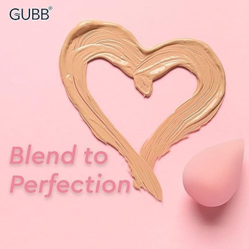 GUBB Blender Sponge For Face Makeup | Foundation Blending Beauty Sponge, Flawless for Liquid, Cream, Foundation & Powder | Makeup Sponge (Peach & Pink) - Set of 4 - Image 3