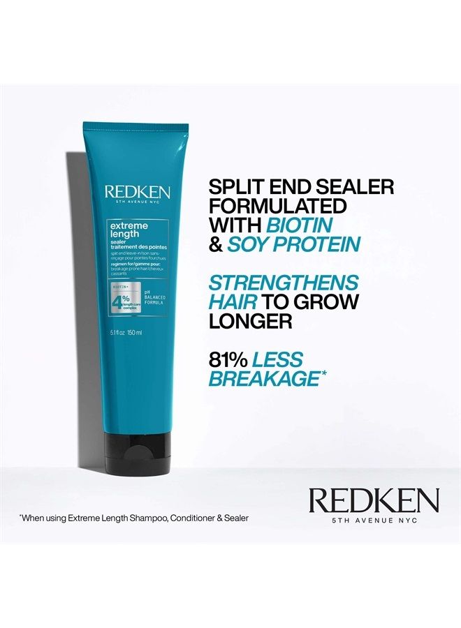 Redken Extreme Length Leave-In Conditioner | For Hair Growth | Seals Split Ends & Prevents Breakage | Infused With Biotin | 5.1 Fl Oz - Image 3