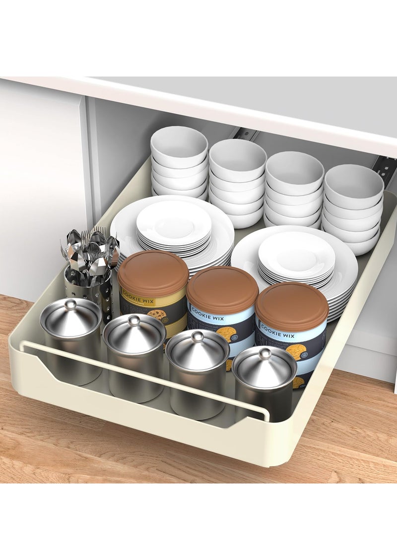 MIXDE Pull Out Cabinet Organizer, Pull Out Drawers for Cabinets, Slide Out Drawers for Kitchen Cabinets, Heavy Duty Pull Out Shelves for Pantry, Bathroom, Living Room  - Image 1