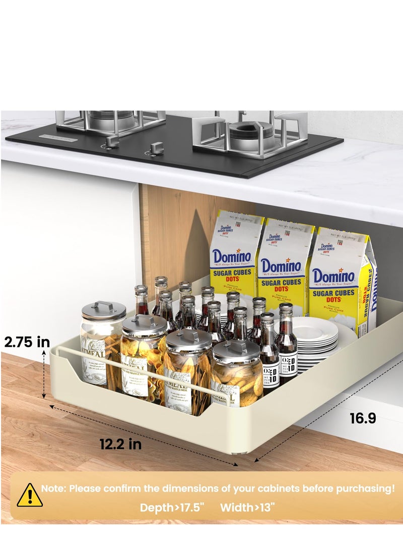 MIXDE Pull Out Cabinet Organizer, Pull Out Drawers for Cabinets, Slide Out Drawers for Kitchen Cabinets, Heavy Duty Pull Out Shelves for Pantry, Bathroom, Living Room  - Image 3